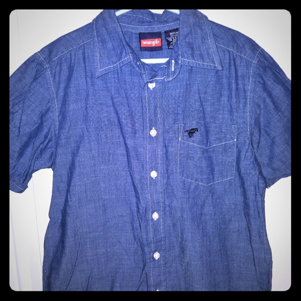 Wrangler boys button up shirt